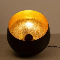 Kare Apollon vloerlamp, zwart, Ø 50 cm