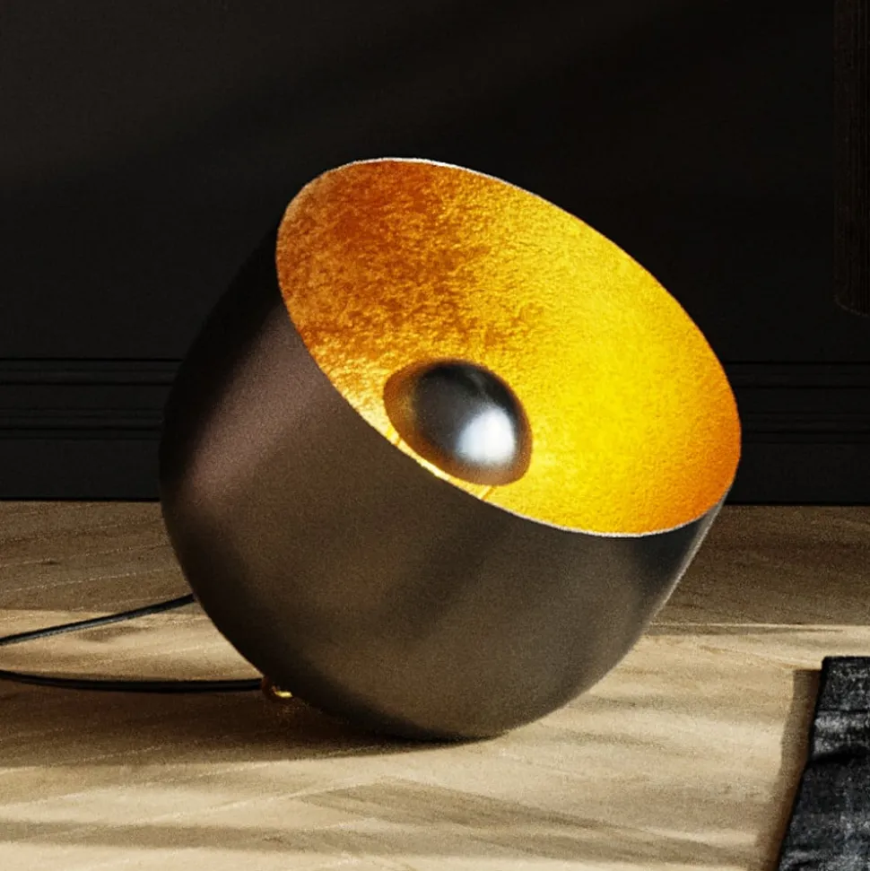 Kare Apollon vloerlamp, zwart, Ø 35 cm