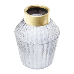 KARE Barfly vaas, grijs, glas, hoogte 30 cm, mondgeblazen