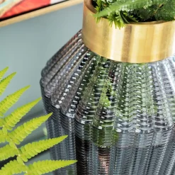 KARE Barfly vaas, grijs, glas, hoogte 30 cm, mondgeblazen