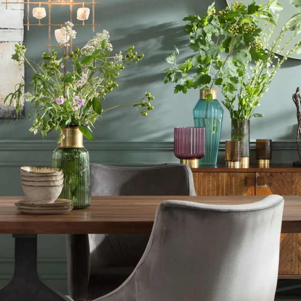 KARE Barfly vaas, groen, glas, hoogte 30 cm, mondgeblazen