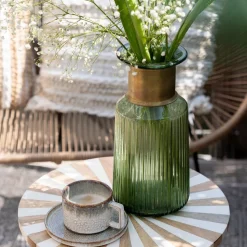 KARE Barfly vaas, groen, glas, hoogte 30 cm, mondgeblazen