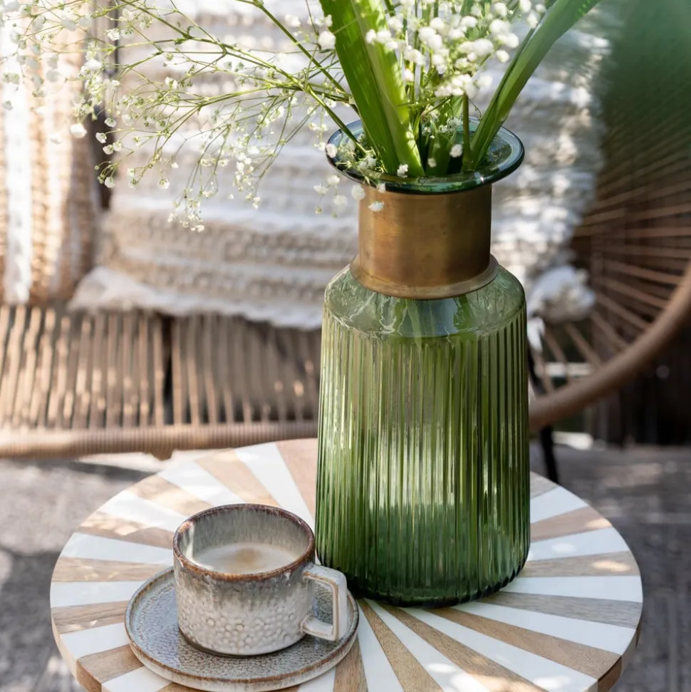 KARE Barfly vaas, groen, glas, hoogte 30 cm, mondgeblazen