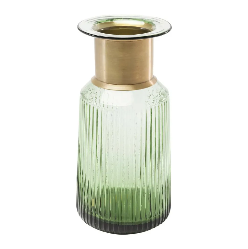 KARE Barfly vaas, groen, glas, hoogte 30 cm, mondgeblazen