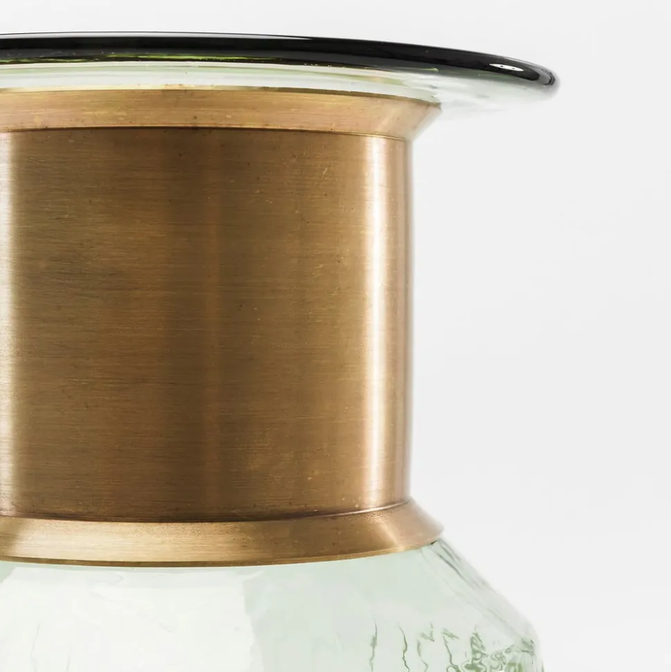 KARE Barfly vaas, groen, glas, hoogte 30 cm, mondgeblazen