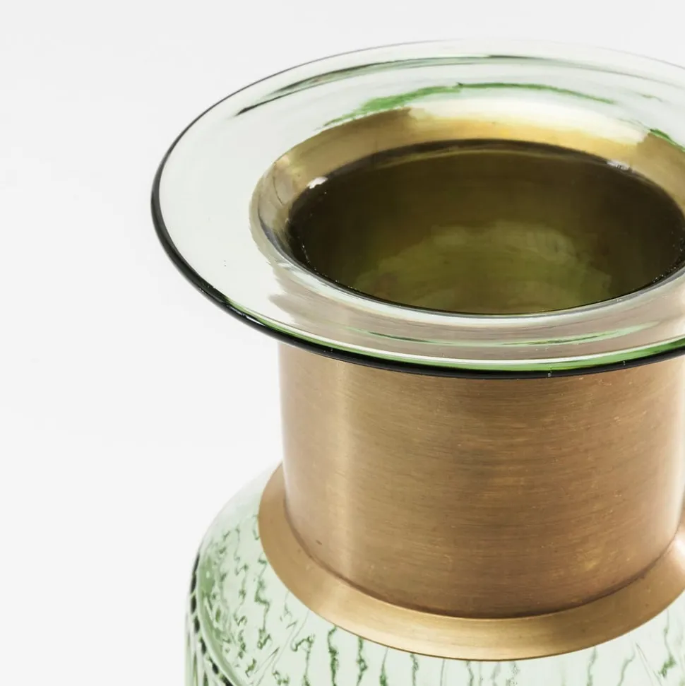 KARE Barfly vaas, groen, glas, hoogte 30 cm, mondgeblazen