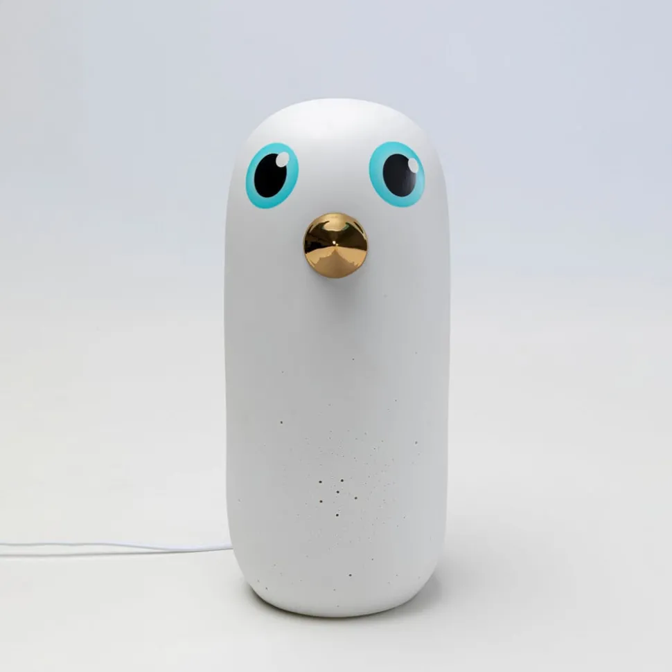 Kare Birdie tafellamp van porselein, hoogte 34 cm