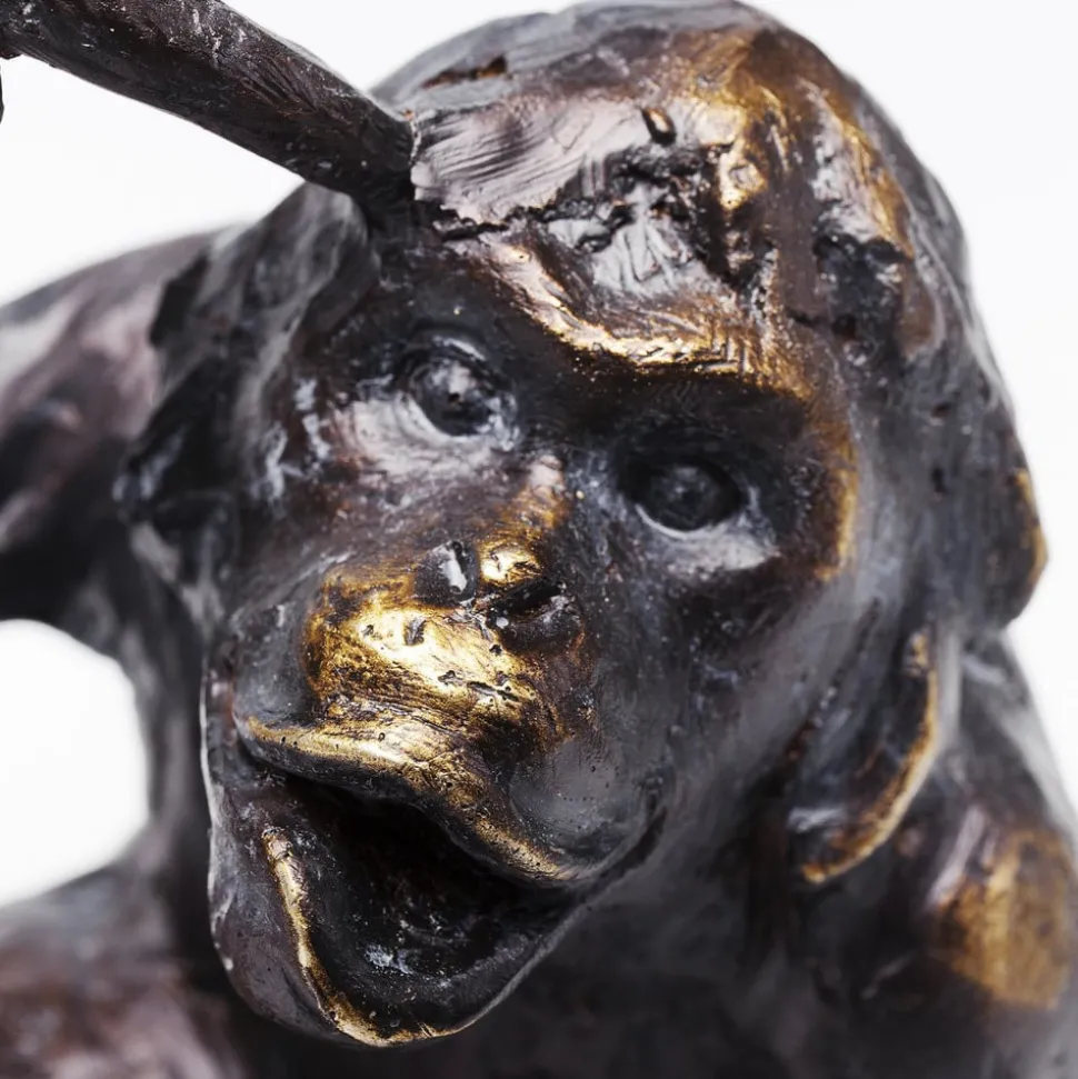 KARE Boekensteun Aap, polyresin, zwart, set van 2