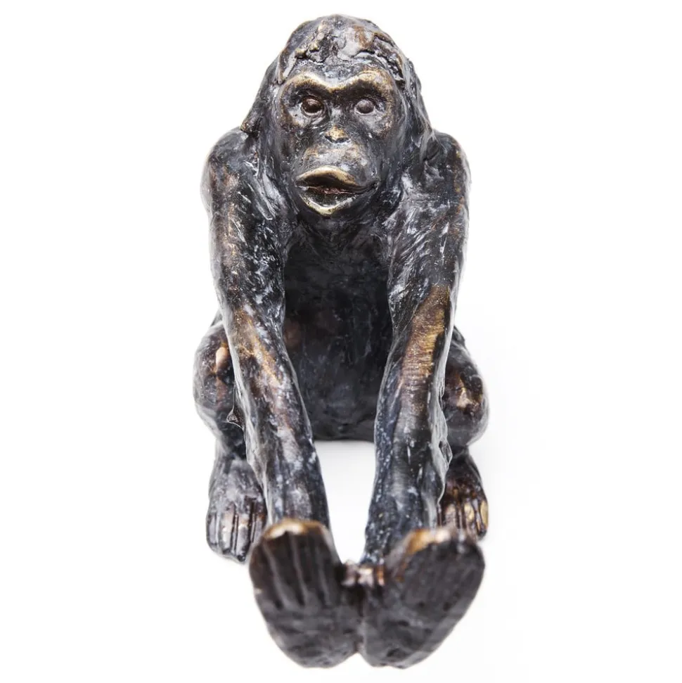 KARE Boekensteun Aap, polyresin, zwart, set van 2