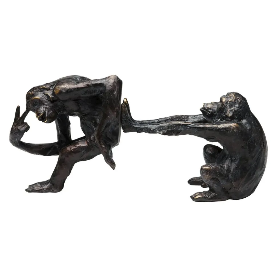 KARE Boekensteun Aap, polyresin, zwart, set van 2