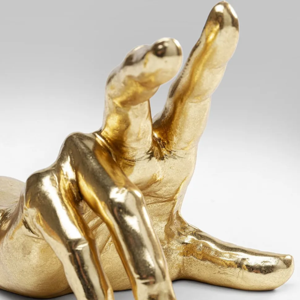 KARE boekensteun Vingers vasthouden, goudkleurig, set van 2