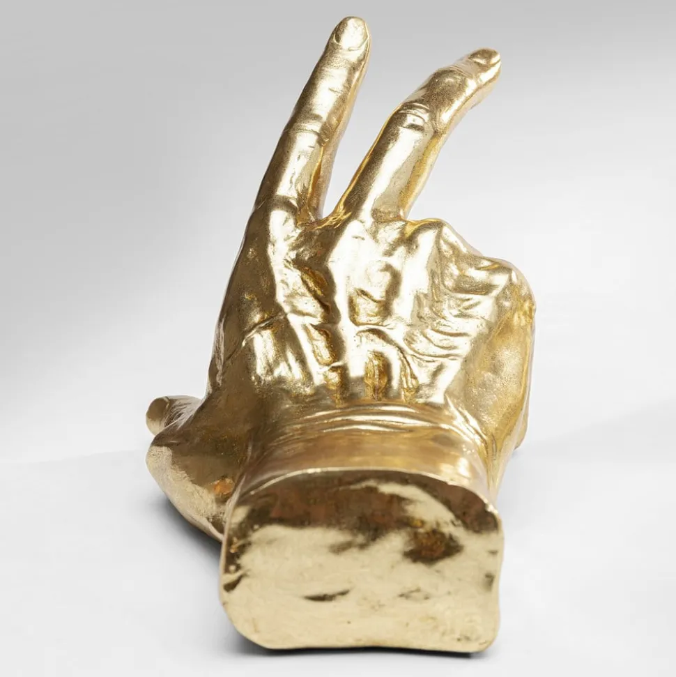 KARE boekensteun Vingers vasthouden, goudkleurig, set van 2