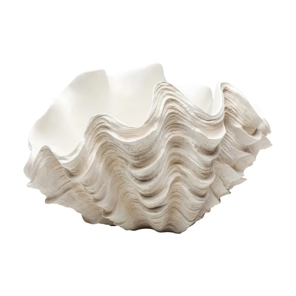 KARE Concha decoratieve vaas, hoogte 29 cm, gegoten steen, beige