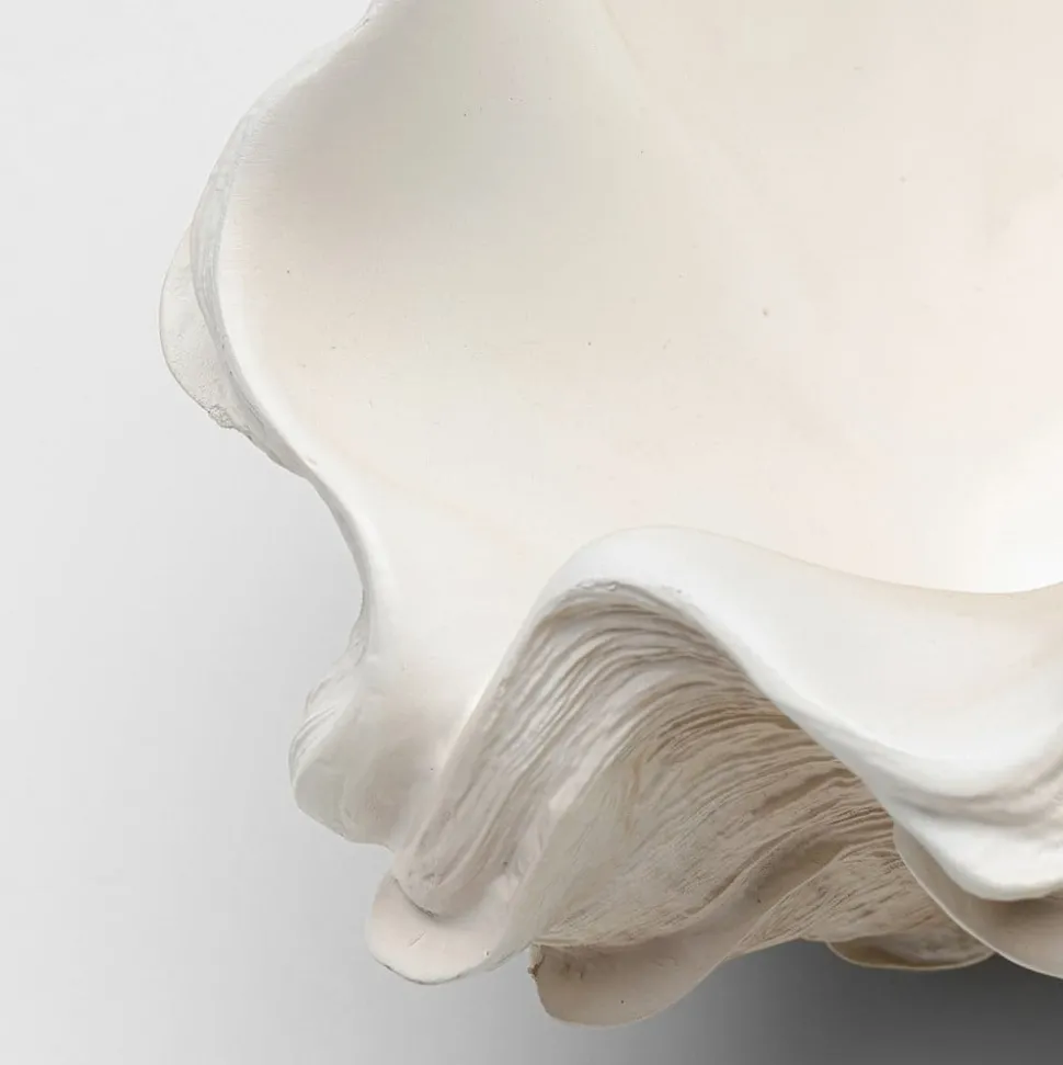 KARE Concha decoratieve vaas, hoogte 29 cm, gegoten steen, beige