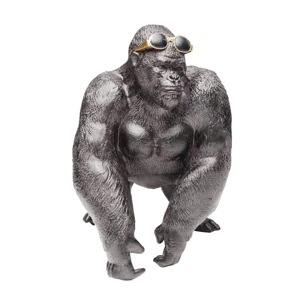 KARE decoratief beeldje Monkey Beach, hoogte 20 cm, zwart polyresin