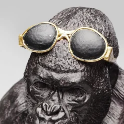 KARE decoratief beeldje Monkey Beach, hoogte 20 cm, zwart polyresin