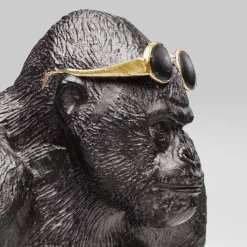 KARE decoratief beeldje Monkey Beach, hoogte 20 cm, zwart polyresin
