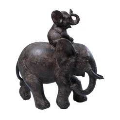 KARE decoratief beeldje Olifant Dumbo Uno, polyresin, bruin, H 19 cm