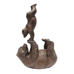 KARE decoratief figuur Artistieke beren handstand, polyresin, bruin