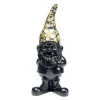 KARE decoratief figuur dwerg staand, zwart/goud, polyresin