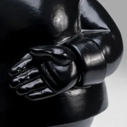 KARE decoratief figuur dwerg staand, zwart/goud, polyresin