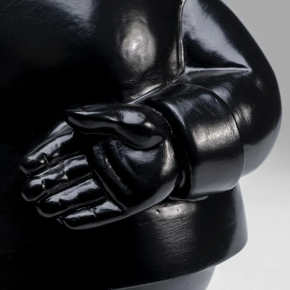 KARE decoratief figuur dwerg staand, zwart/goud, polyresin