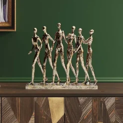 KARE decoratief figuur hand in hand, goudkleurig, hoogte 27 cm