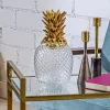 KARE decoratieve doos Ananas, hoogte 31 cm, glas, helder, goud