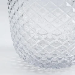 KARE decoratieve doos Ananas, hoogte 31 cm, glas, helder, goud