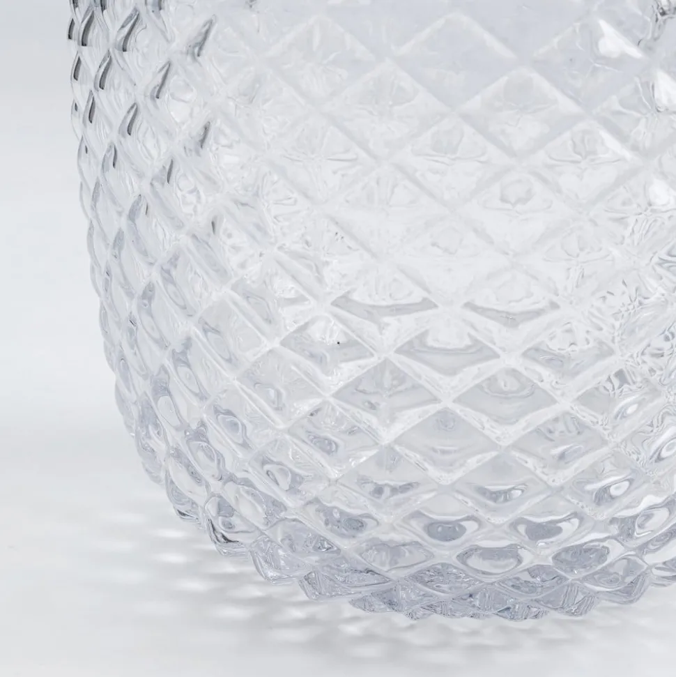 KARE decoratieve doos Ananas, hoogte 31 cm, glas, helder, goud