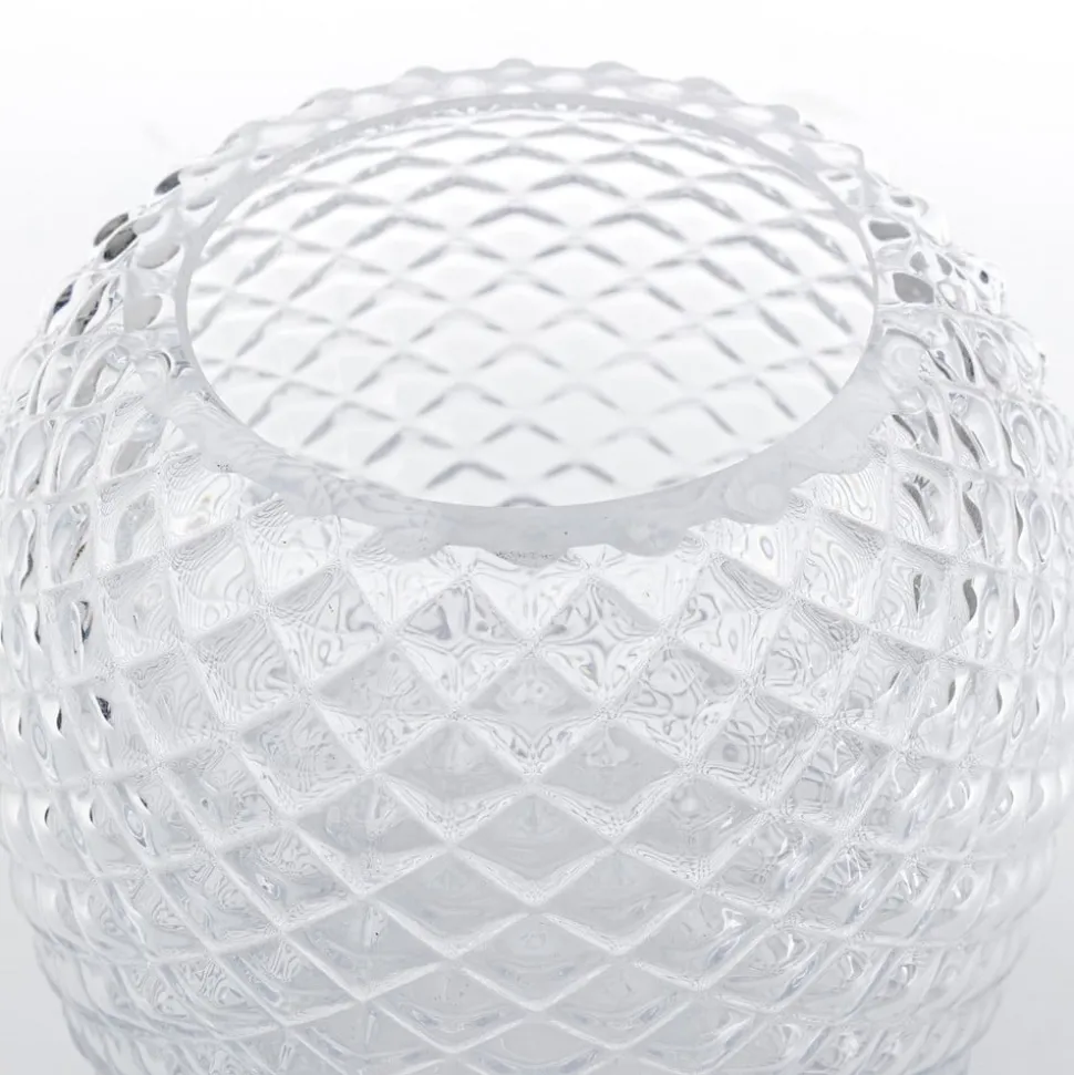 KARE decoratieve doos Ananas, hoogte 31 cm, glas, helder, goud