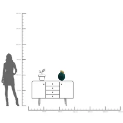 KARE decoratieve doos Kameleon, hoogte 34 cm, donkergroen, goud