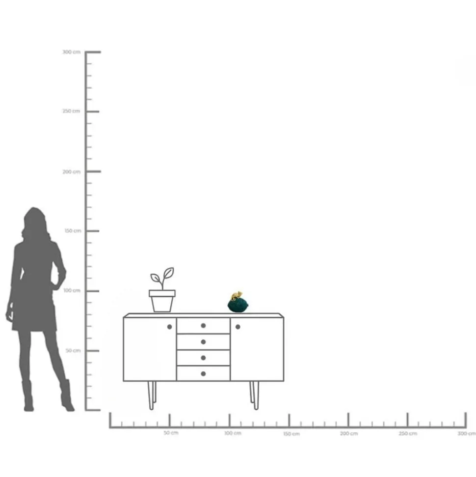 KARE decoratieve doos Kameleon, hoogte 20 cm, donkergroen, goud