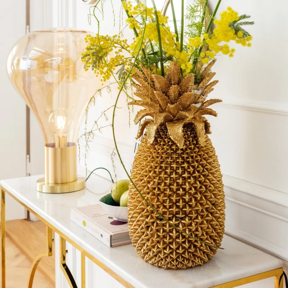 KARE decoratieve vaas Ananas, hoogte 50 cm, polyresin, handgemaakt