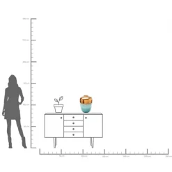 KARE decoratieve vaas Lizy Shine Multi, hoogte 41 cm, handgemaakt glas