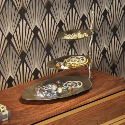 KARE Etagere Blad, aluminium, vernikkeld, hoogte 46 cm