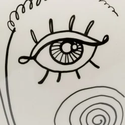 KARE Favola Lady vaas, hoogte 30 cm, keramiek, zwart/wit