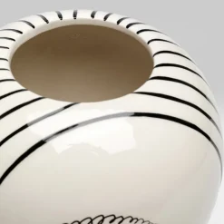 KARE Favola Lady vaas, hoogte 30 cm, keramiek, zwart/wit