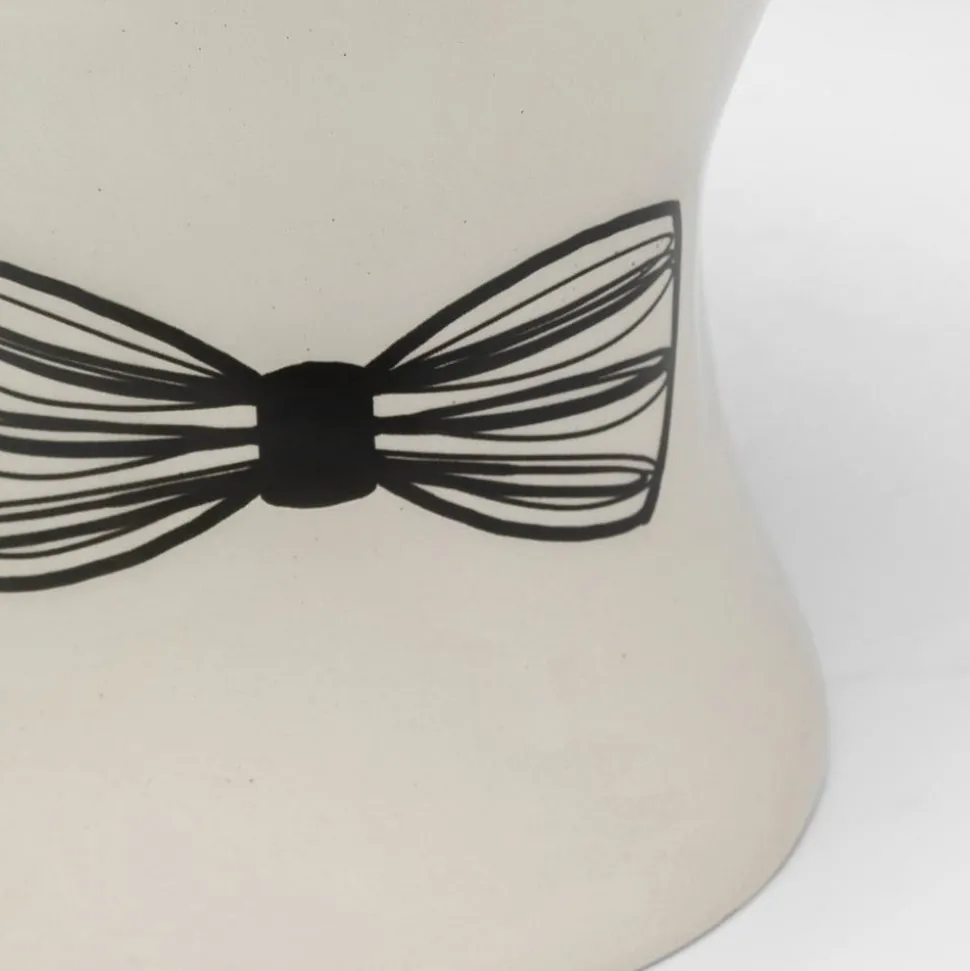 KARE Favola Men vaas, hoogte 30 cm, keramiek, zwart/wit