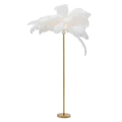 KARE Feather Palm vloerlamp met veren, wit
