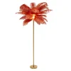 KARE Feather Palm vloerlamp met veren, roestrood