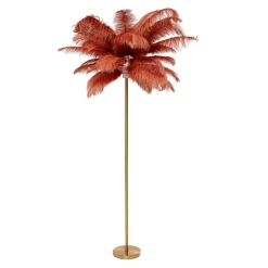KARE Feather Palm vloerlamp met veren, roestrood