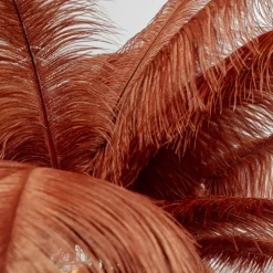 KARE Feather Palm vloerlamp met veren, roestrood