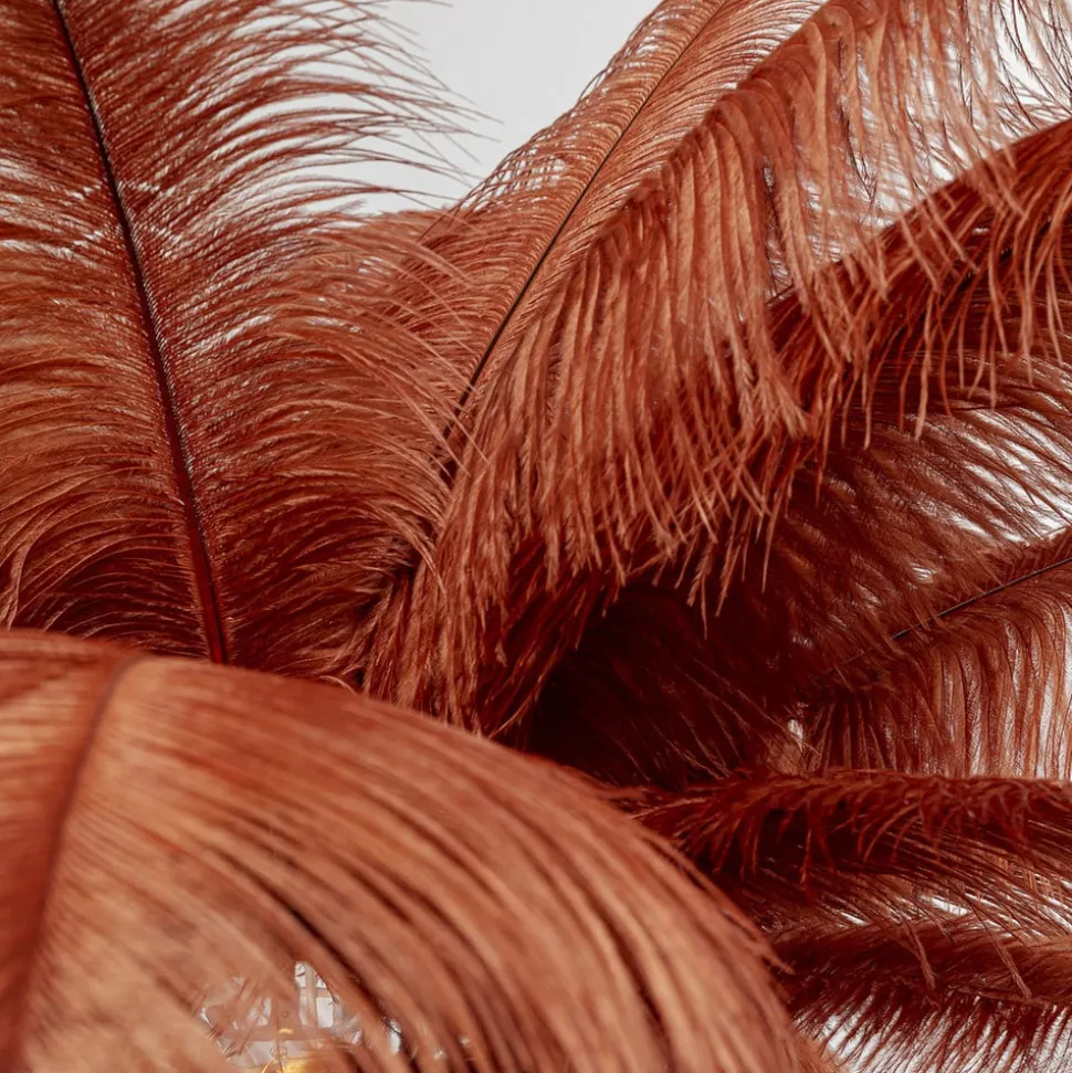 KARE Feather Palm vloerlamp met veren, roestrood