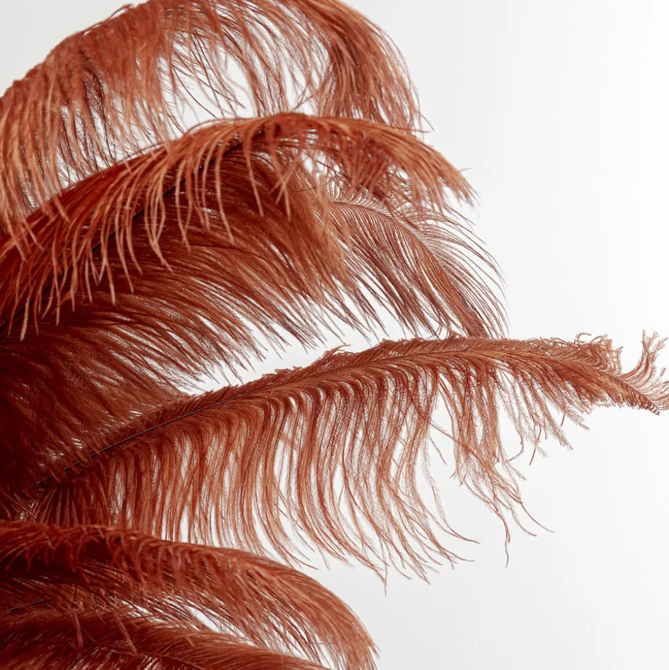 KARE Feather Palm vloerlamp met veren, roestrood