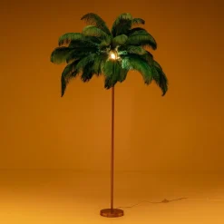KARE Feather Palm vloerlamp met veren, groen