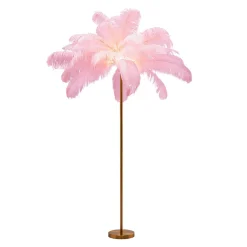 KARE Feather Palm vloerlamp met veren, pink