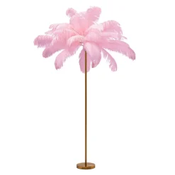 KARE Feather Palm vloerlamp met veren, pink