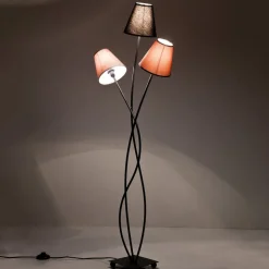 Kare Flexibele 3-lamps vloerlamp Mocca Tre
