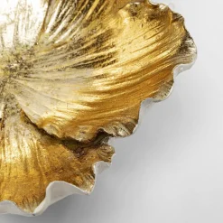 KARE Flower Bloom decoratieve kom, crème/goud, handgemaakt